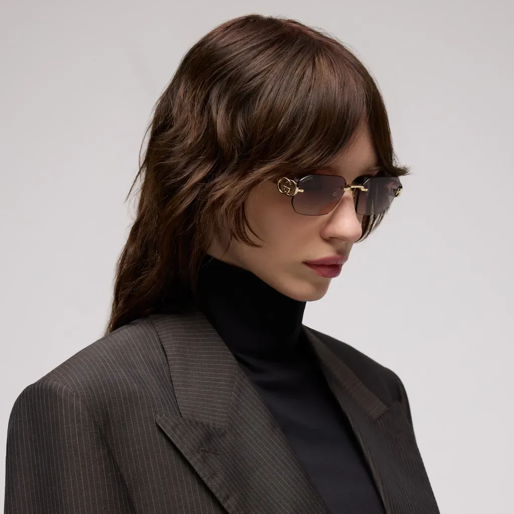 Rectangular-Frame Sunglasses