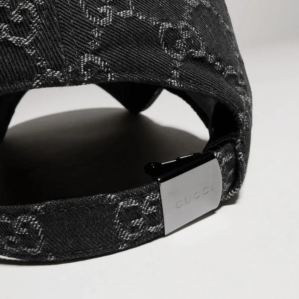 Gg Cotton Denim Baseball Hat