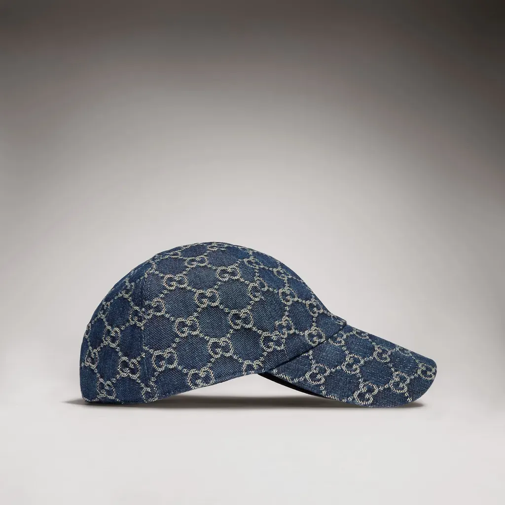 Gg Cotton Denim Baseball Hat