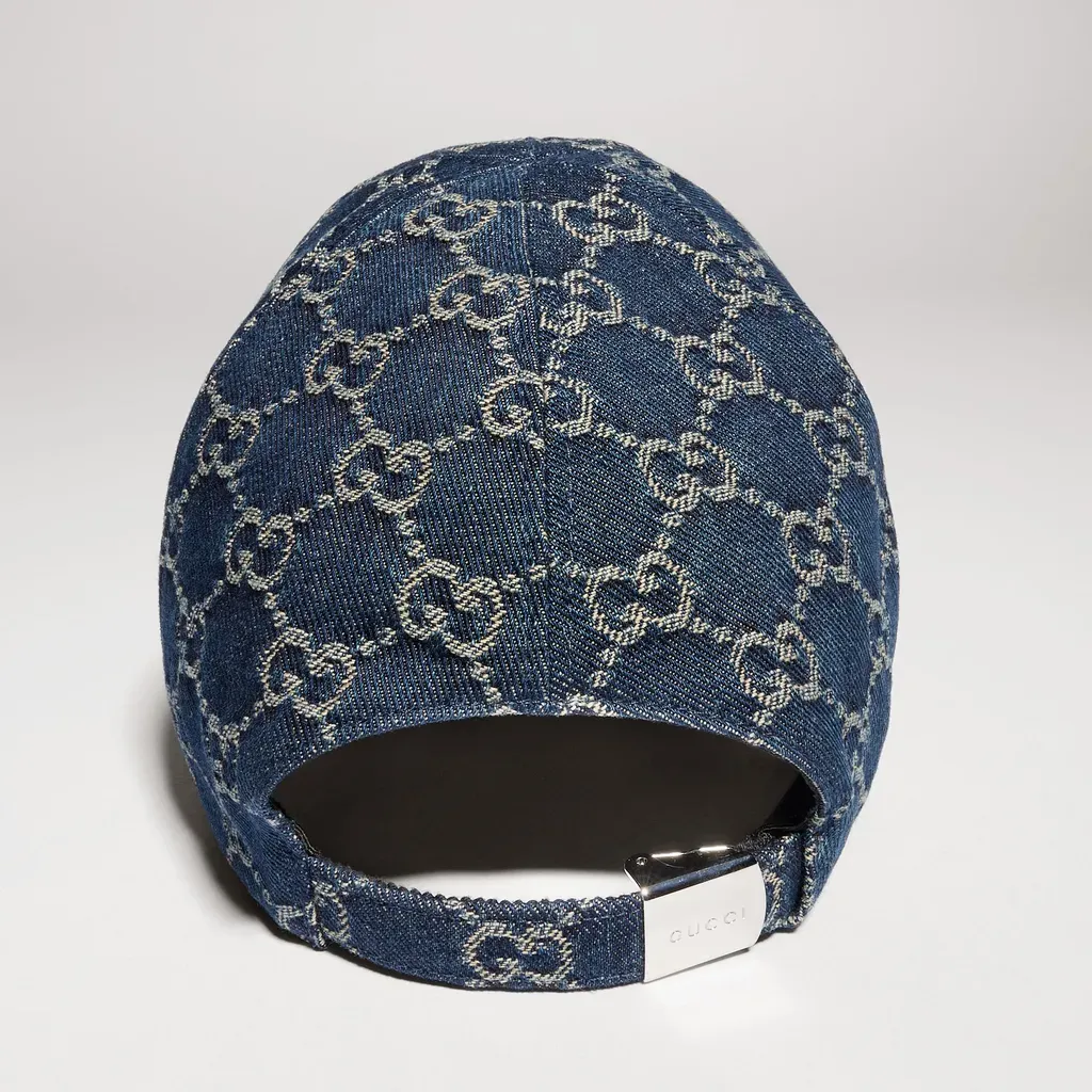 Gg Cotton Denim Baseball Hat