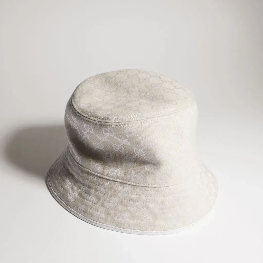 Reversible Gg Cotton Canvas Bucket Hat