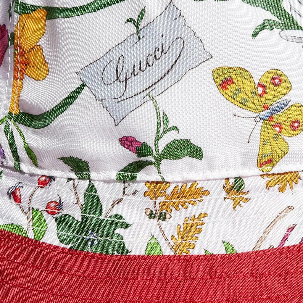 Printed Silk Twill Bucket Hat
