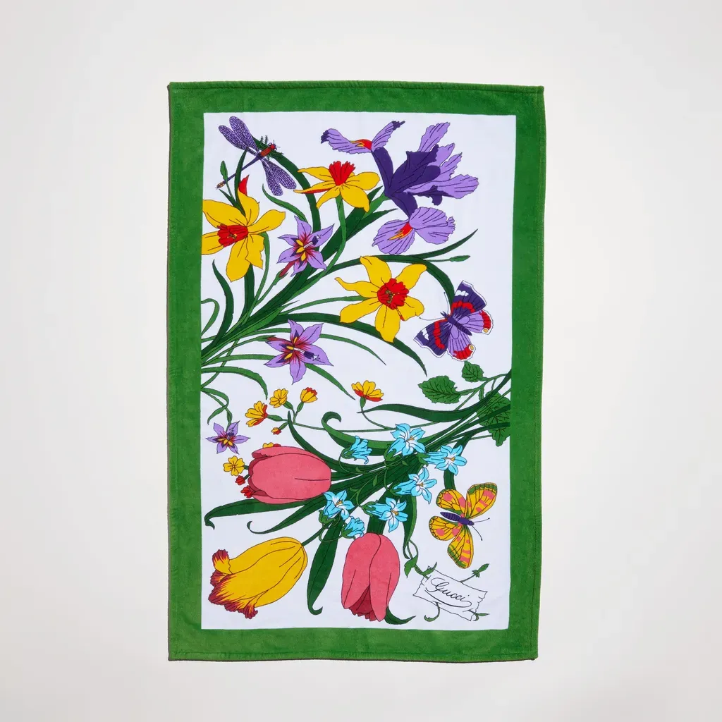 Printed Cotton Terrycloth Beach Blanket