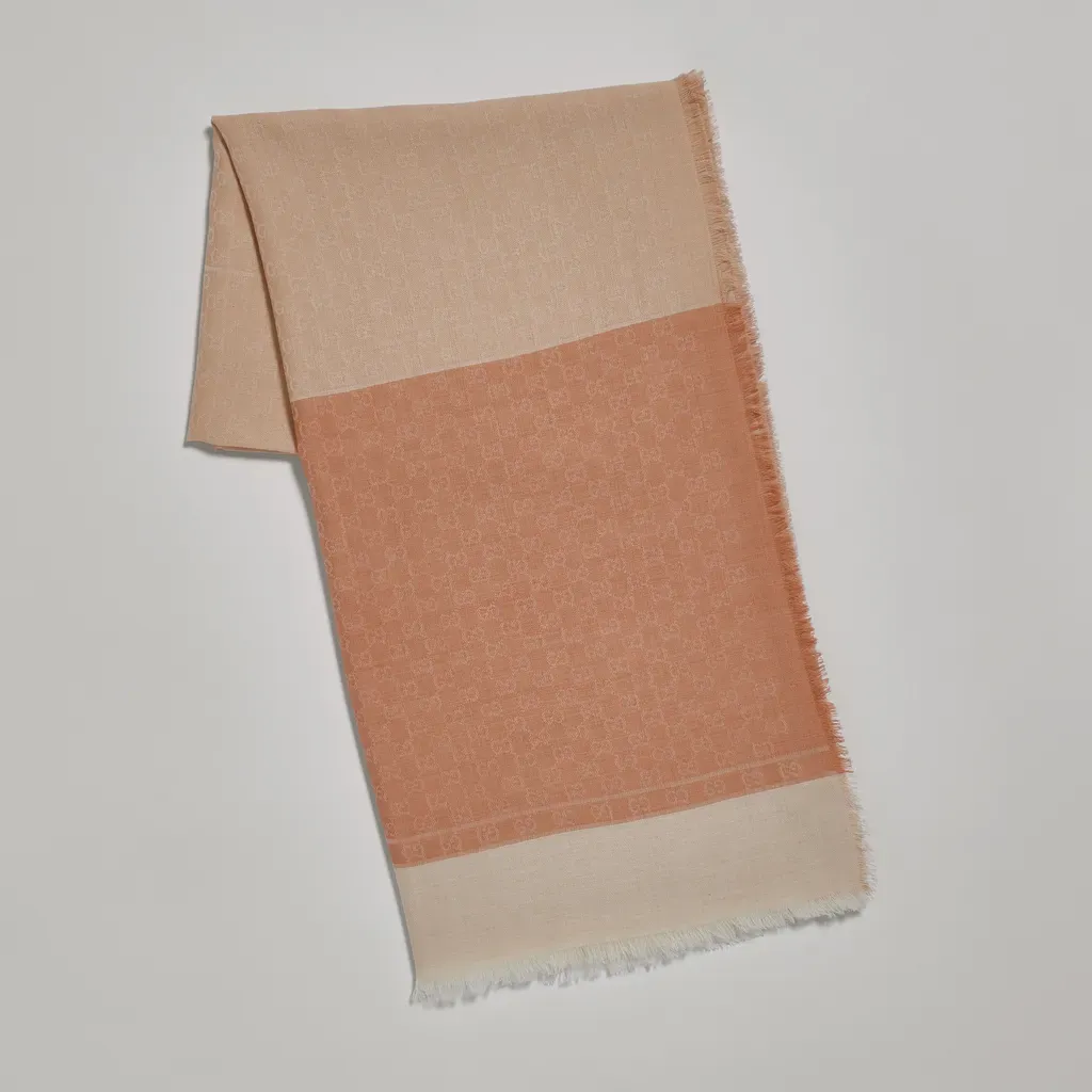 Gg Wool Cashmere Silk Stole