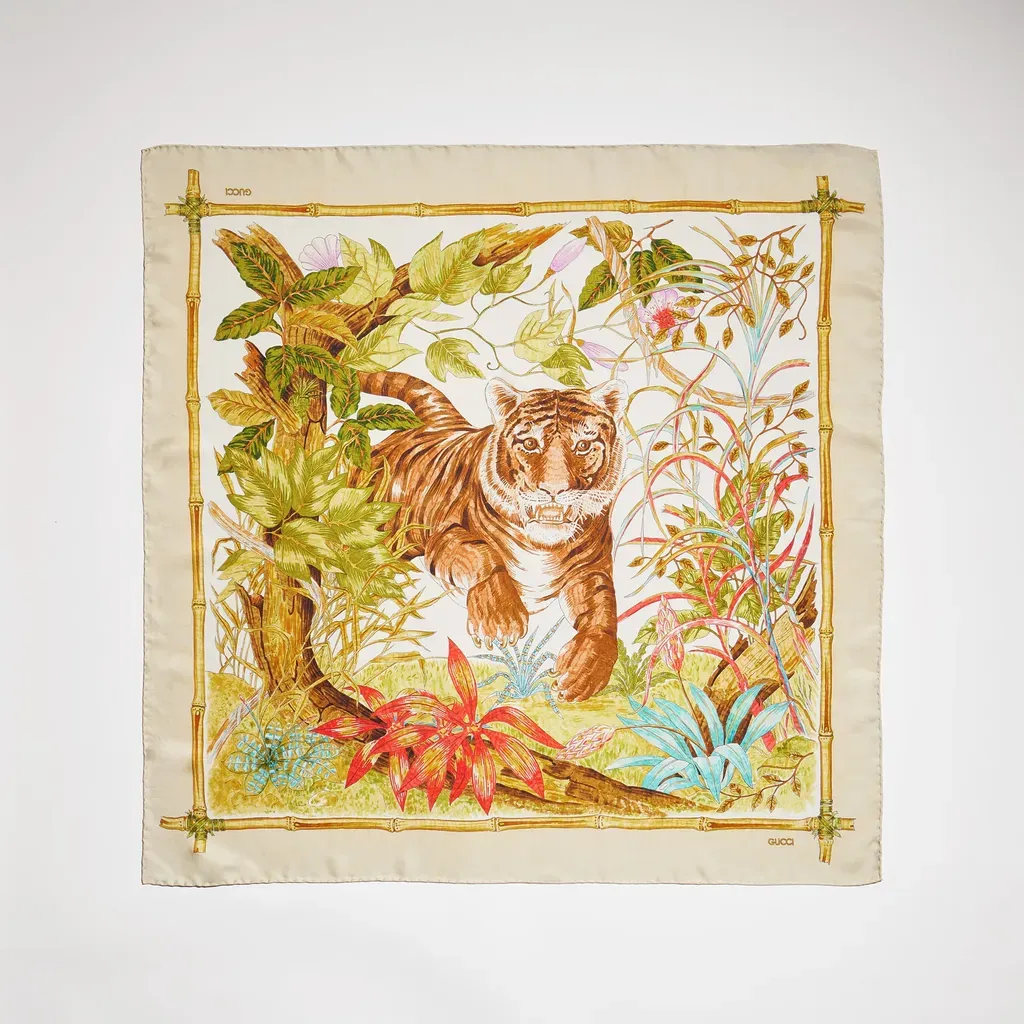 Printed Silk Carré Il Gattino