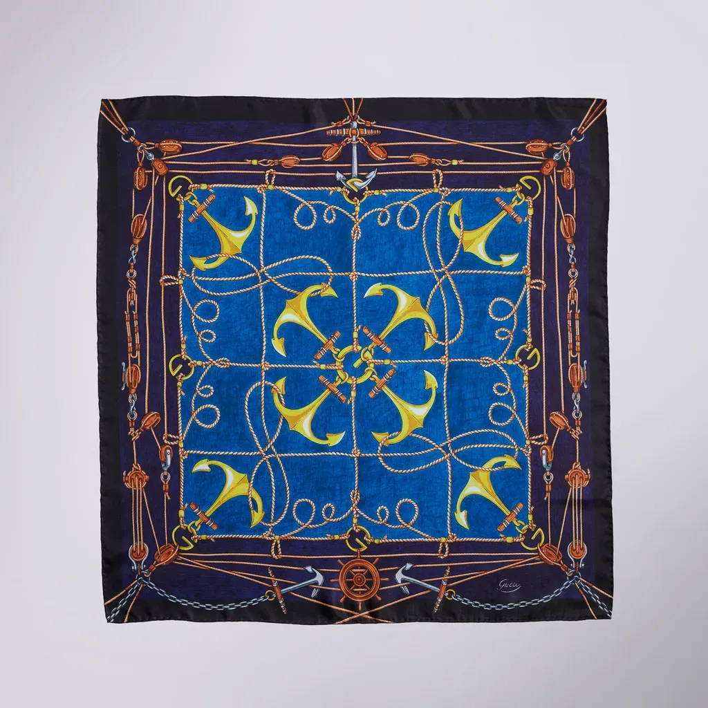 Printed Silk Carré Lungomare
