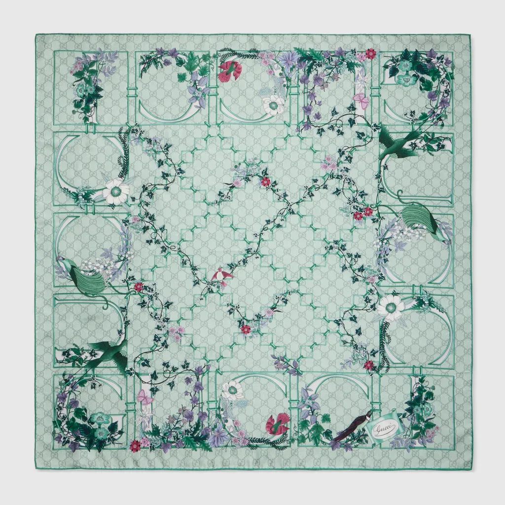 Printed Silk Twill Carré