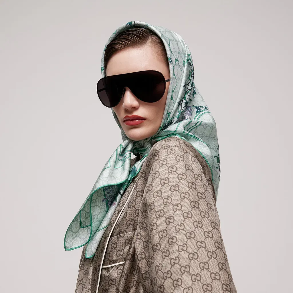 Printed Silk Twill Carré