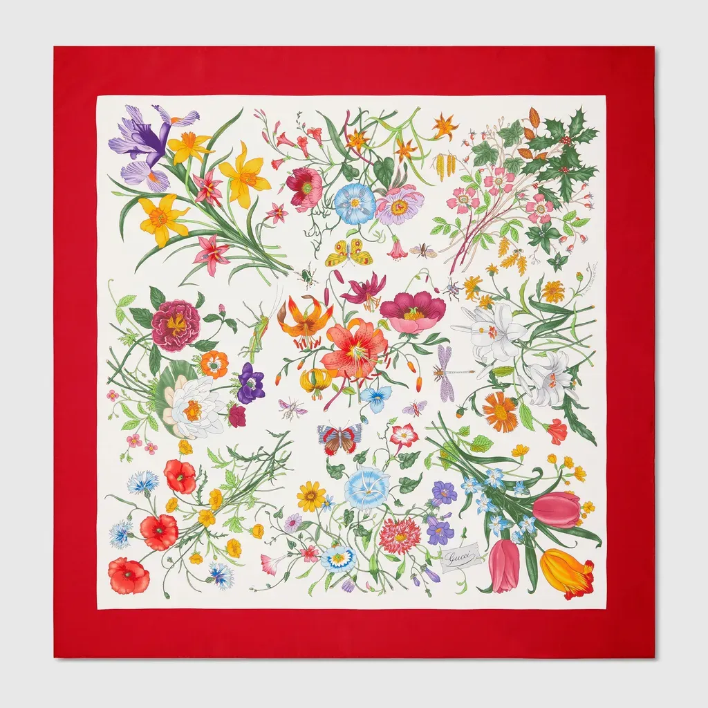 Printed Silk Twill Carré