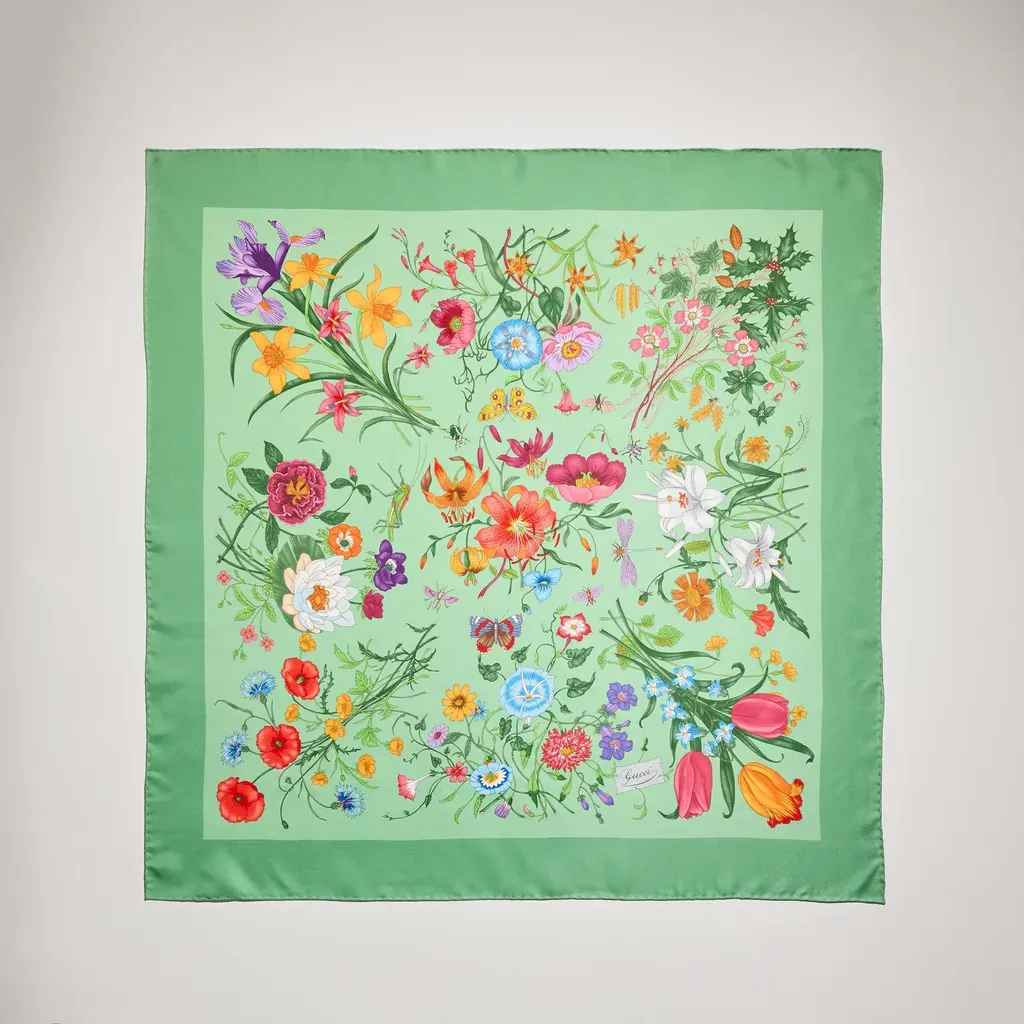 Printed Silk Twill Carré