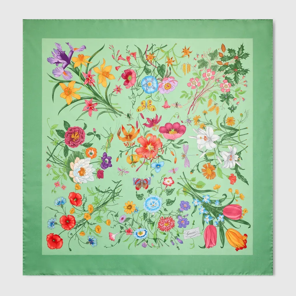 Printed Silk Twill Carré