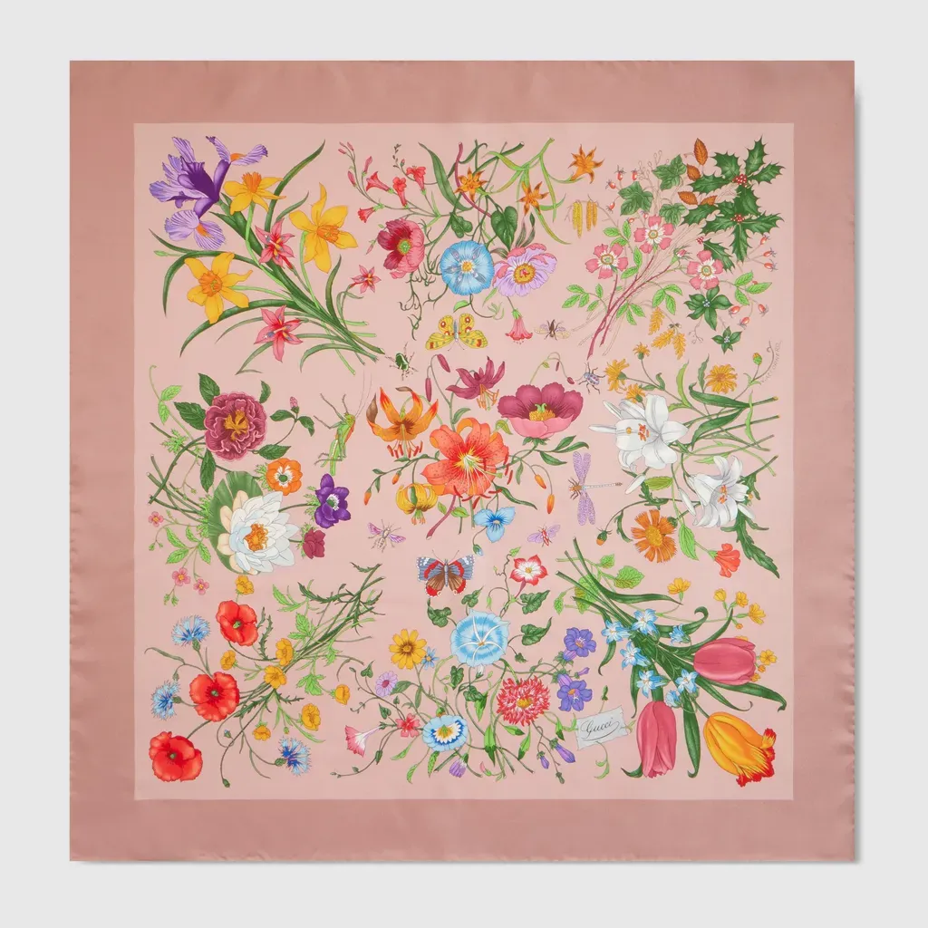 Printed Silk Twill Carré