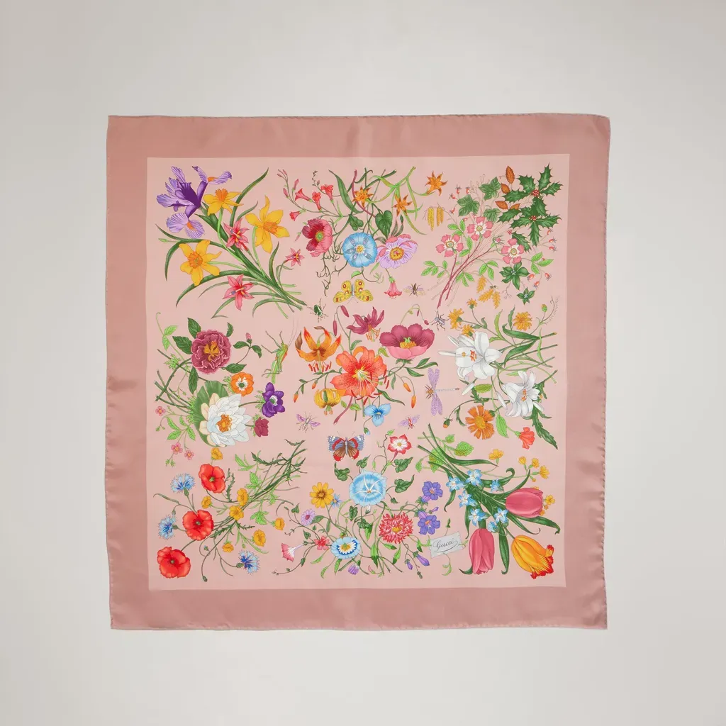 Printed Silk Twill Carré