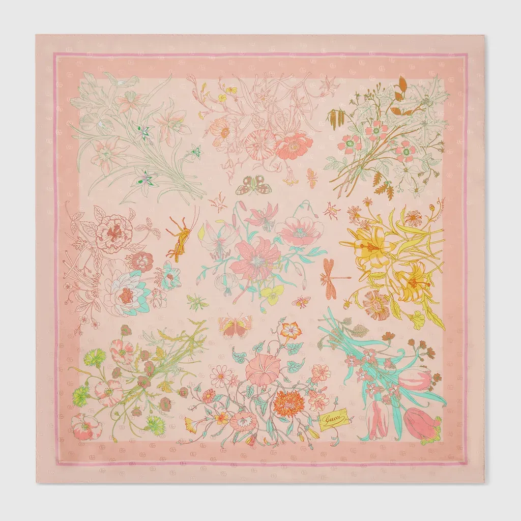 Printed Silk Twill Carré