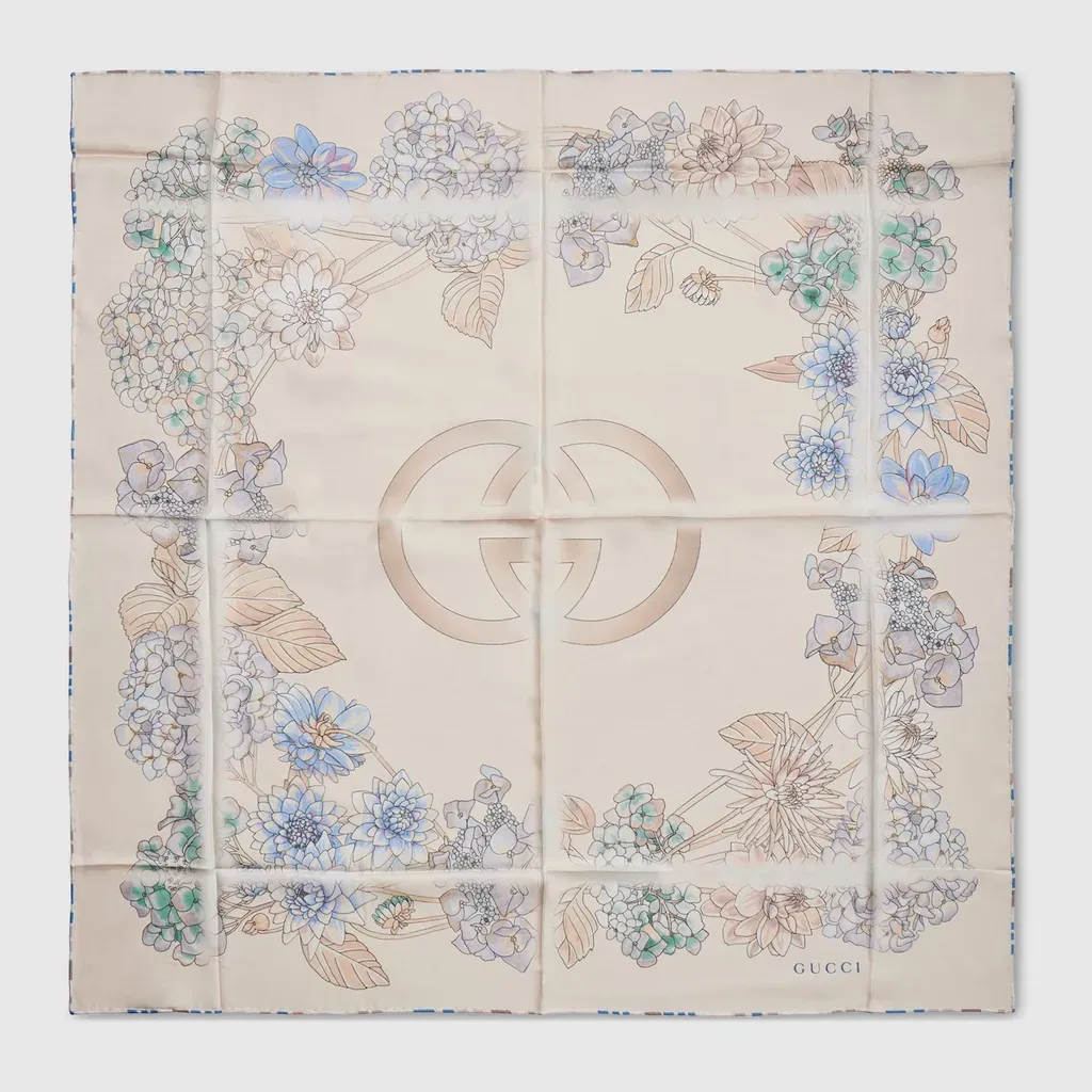 Printed Silk Twill Carré