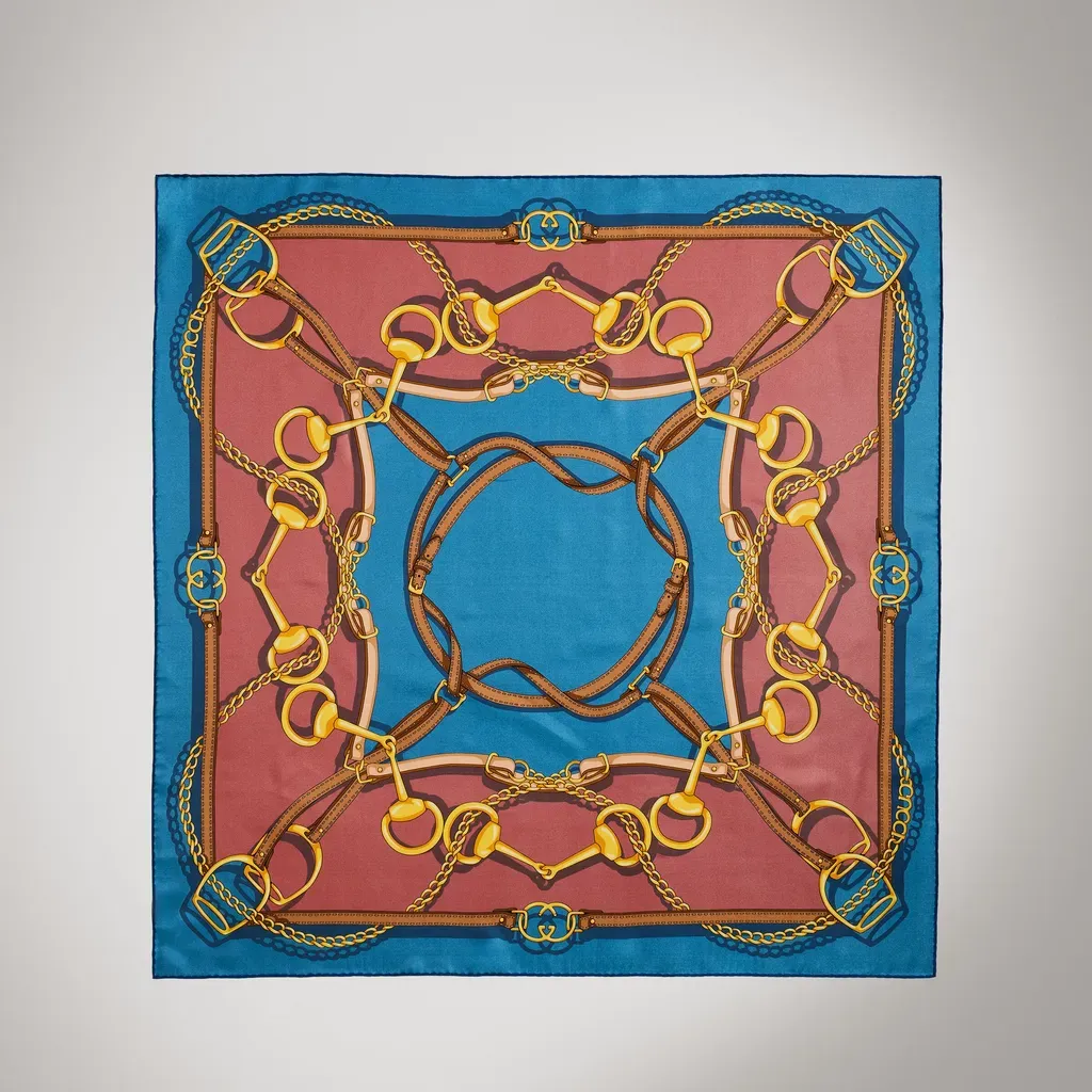 Reversible Printed Silk Twill Carré