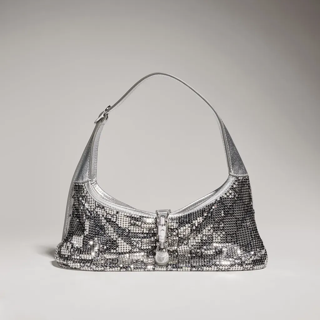 Jackie Slim Metallic Evening Bag