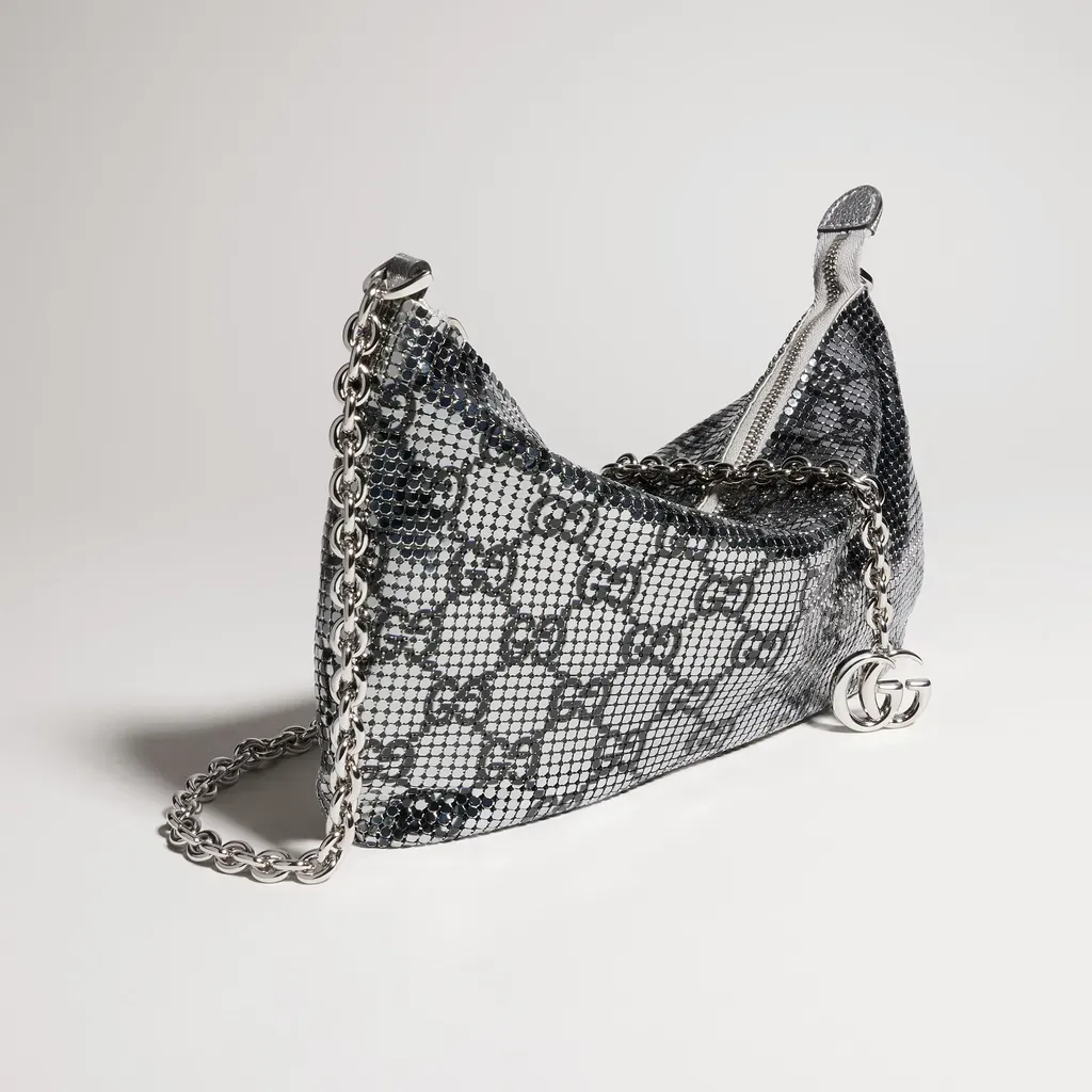 Metallic Evening Bag With Charm