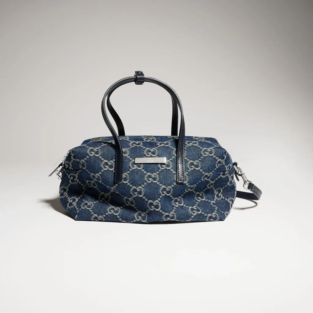 Small Boston Bag With Gucci Plaque
