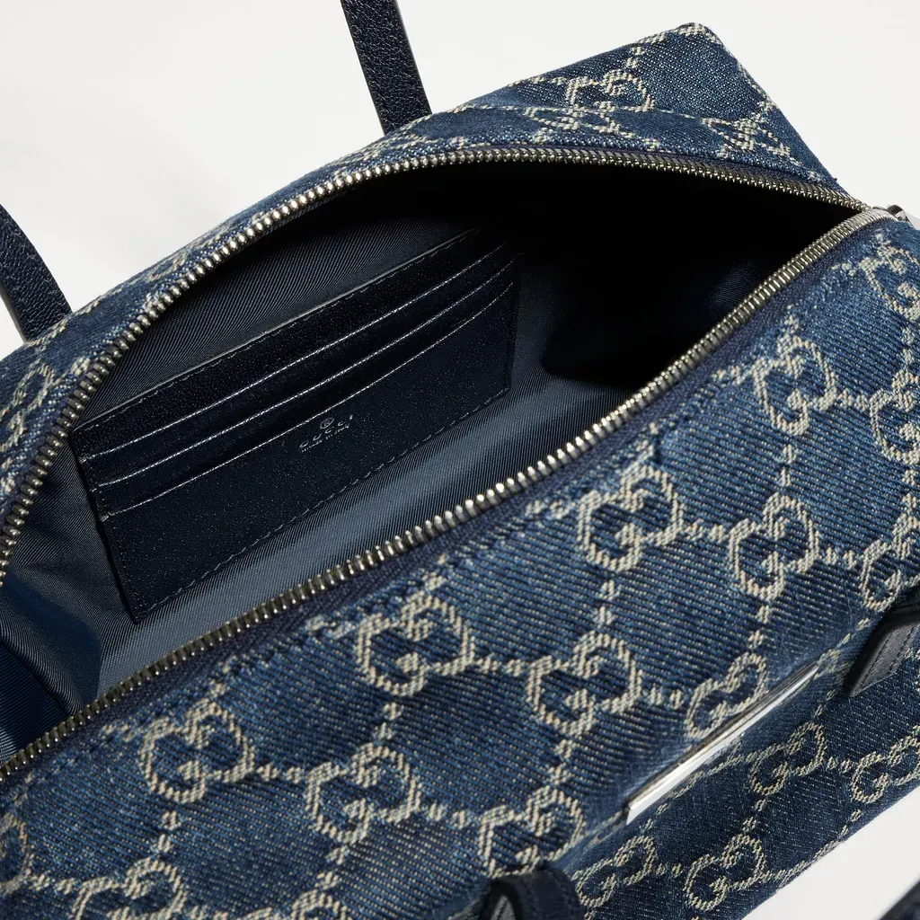 Small Boston Bag With Gucci Plaque