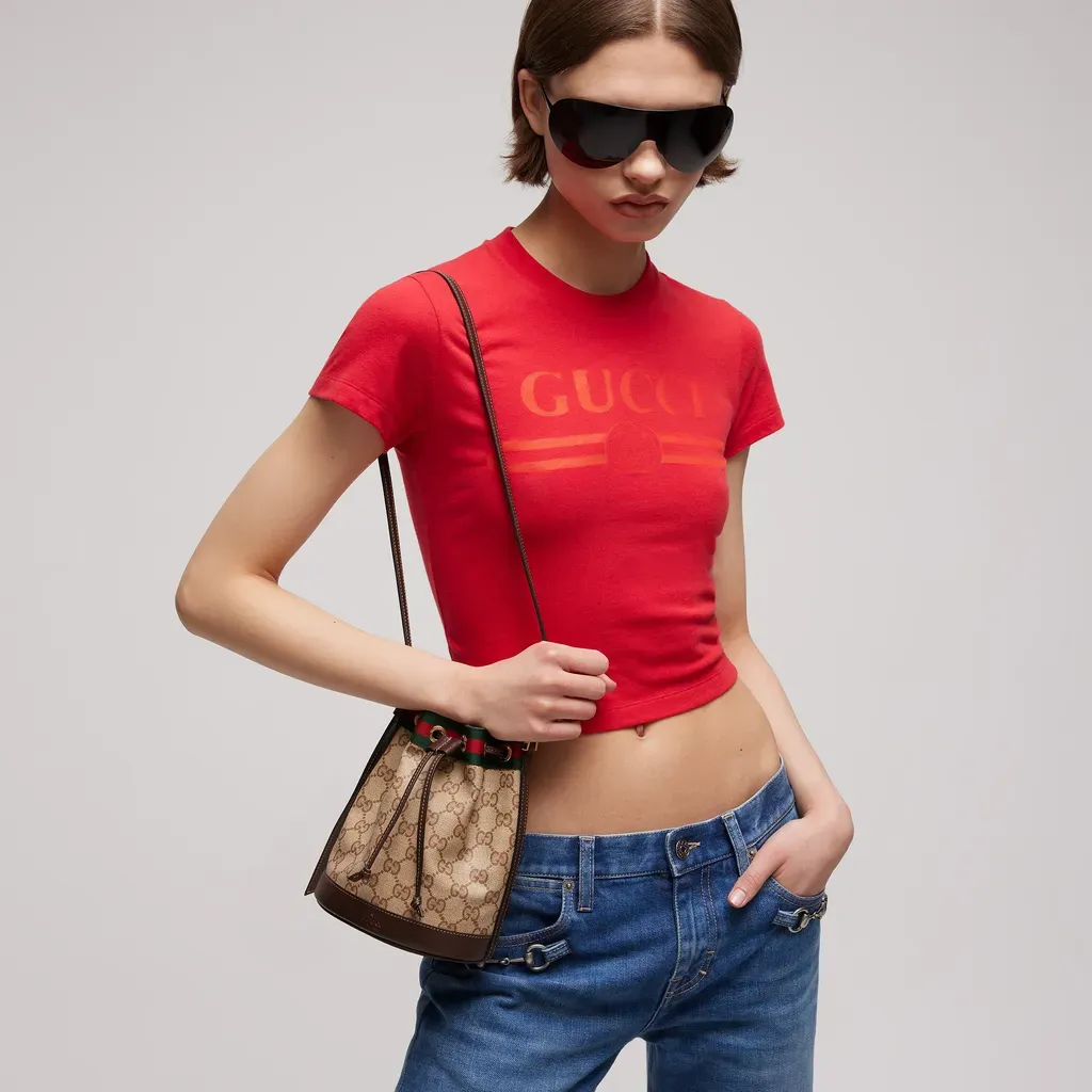 Mini Bucket Bag With Web