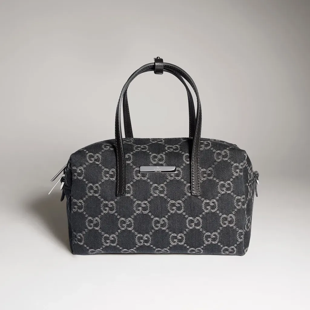 Small Boston Bag With Gucci Plaque