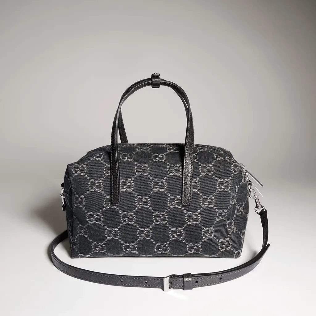 Small Boston Bag With Gucci Plaque