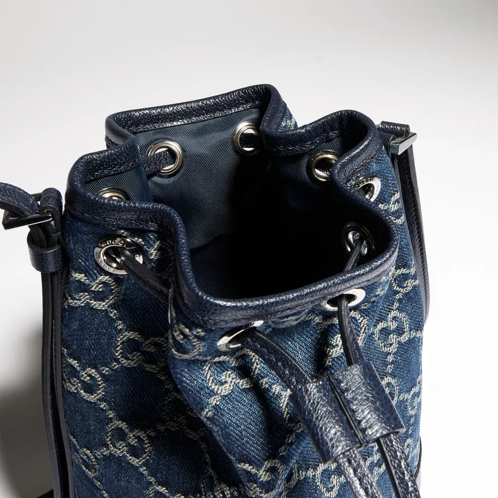 Mini Bucket Bag With Gucci Plaque