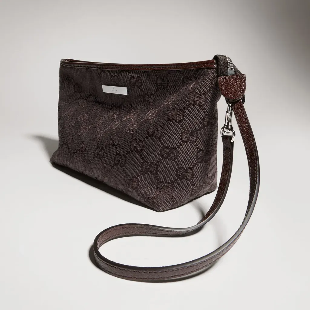 Small Pouch With Strap And Gucci Plaque