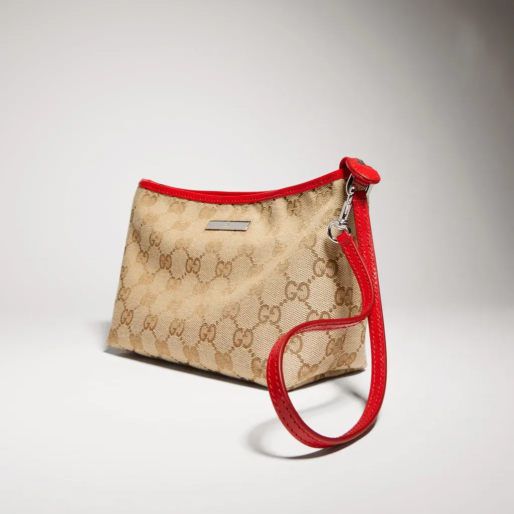 Small Pouch With Strap And Gucci Plaque