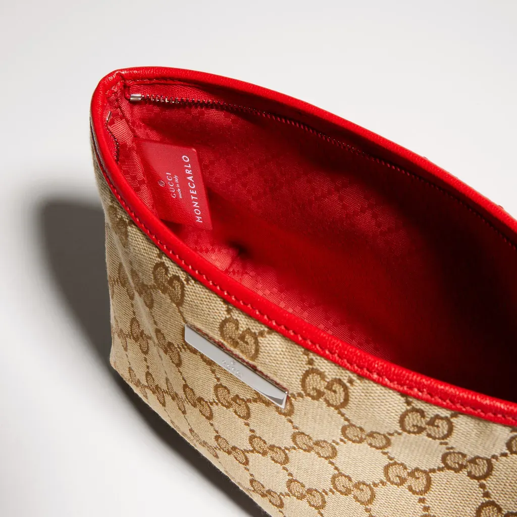 Small Pouch With Strap And Gucci Plaque