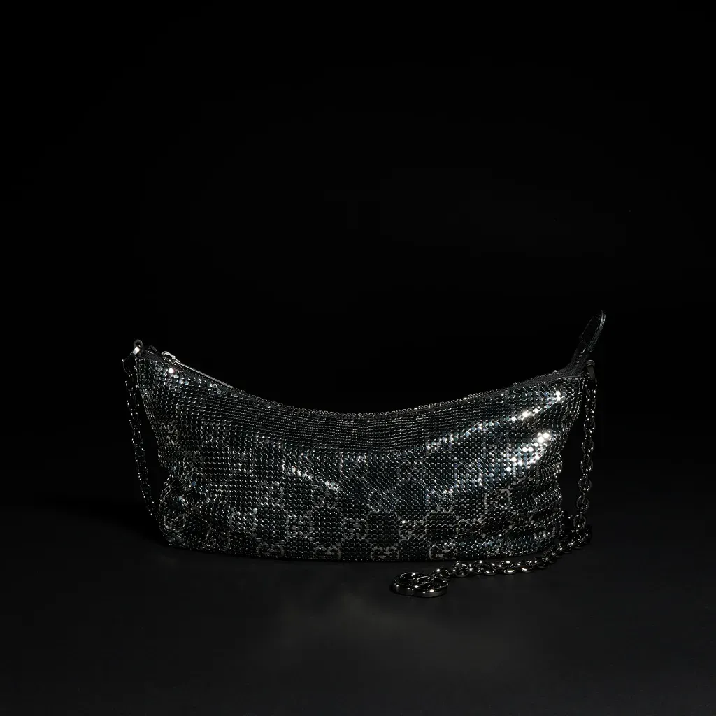 Metallic Evening Bag With Charm