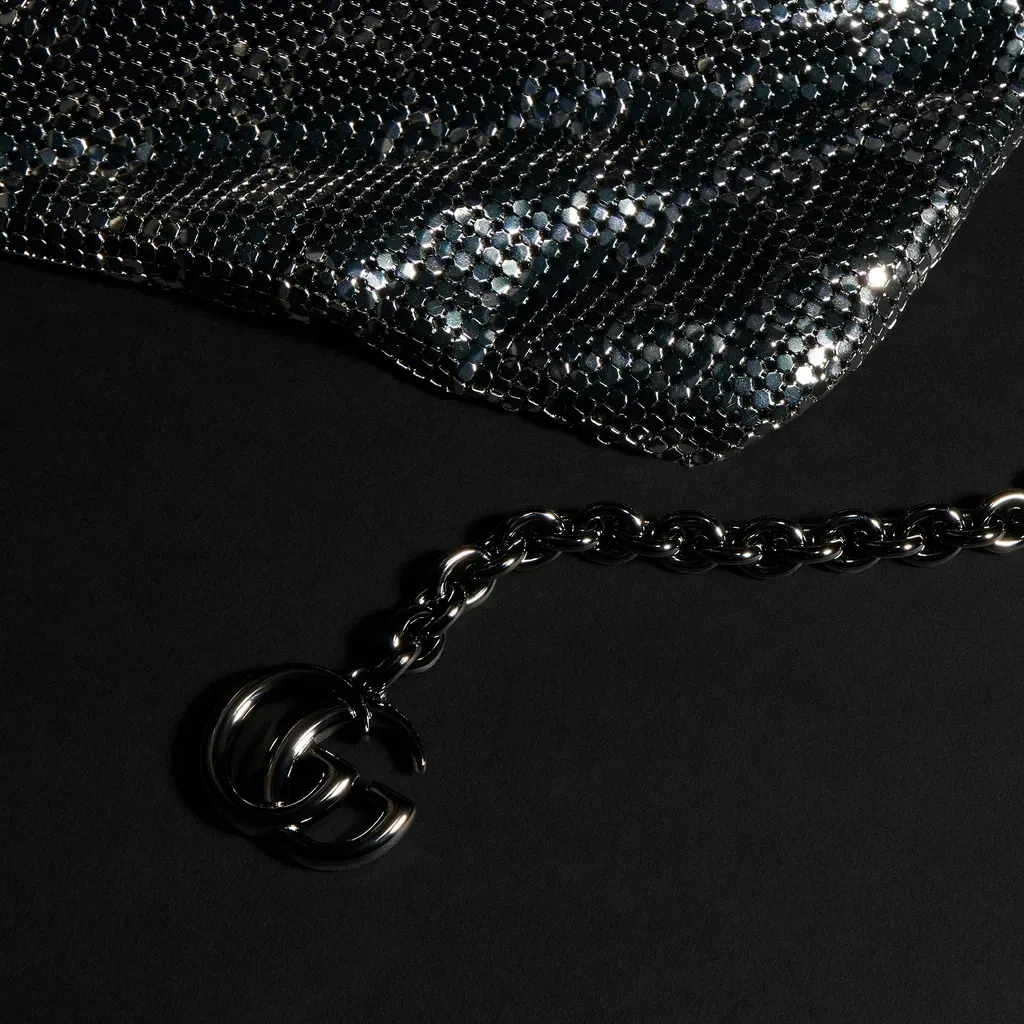 Metallic Evening Bag With Charm