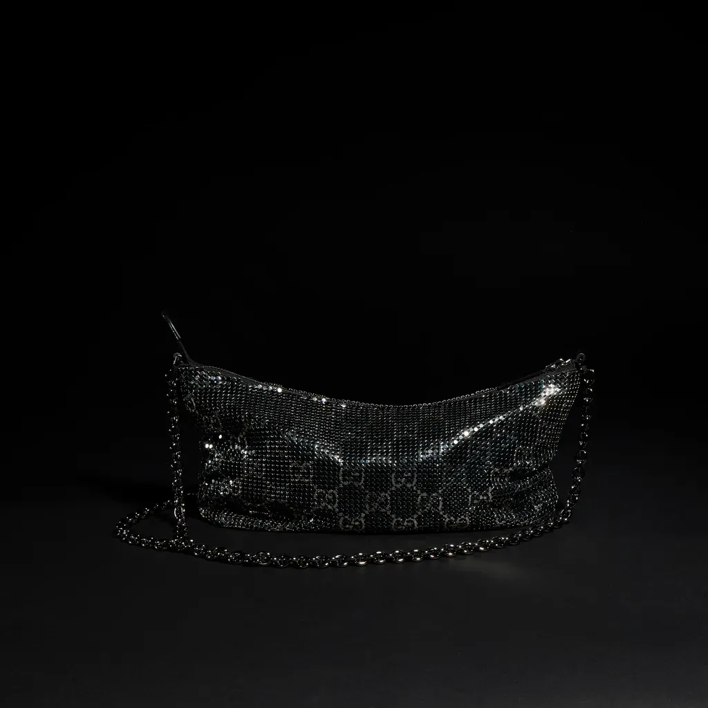 Metallic Evening Bag With Charm