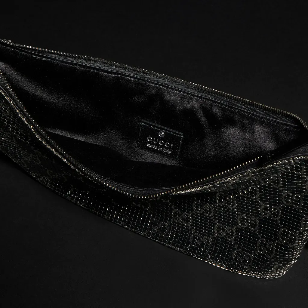 Metallic Evening Bag With Charm