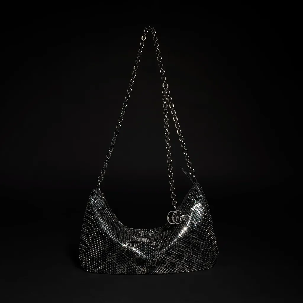 Metallic Evening Bag With Charm