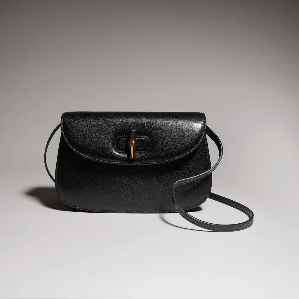 Small Shoulder Bag With Bamboo