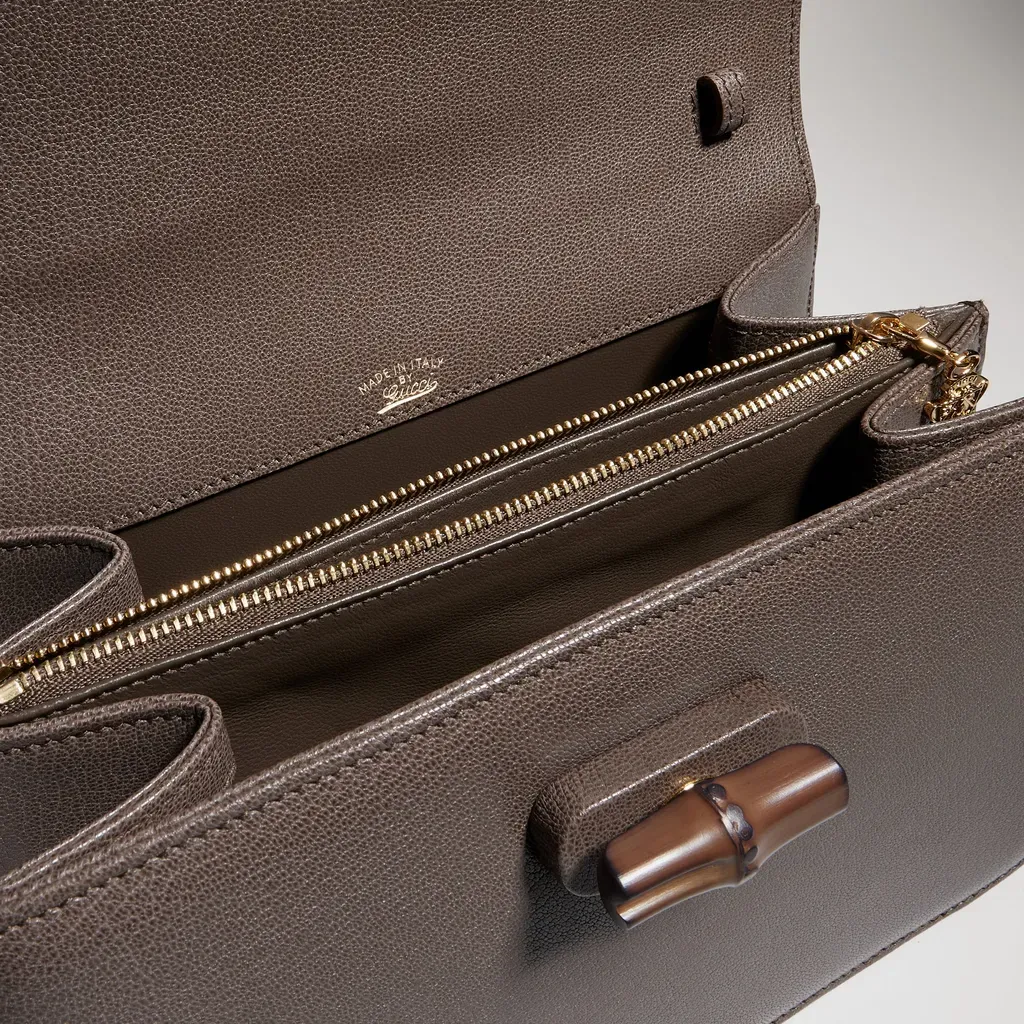 Small Shoulder Bag With Bamboo