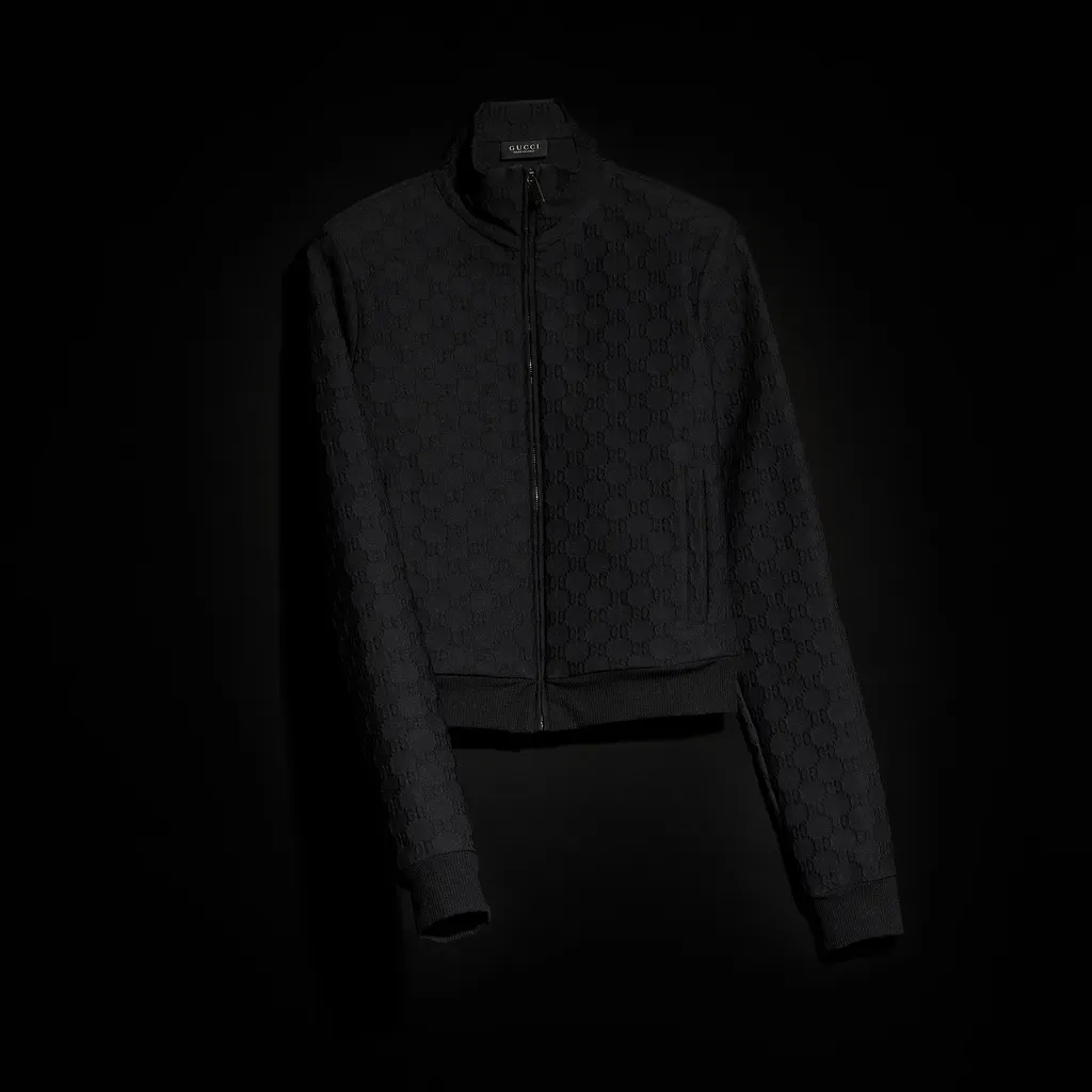 Gg Jersey Jacquard Zip Jacket