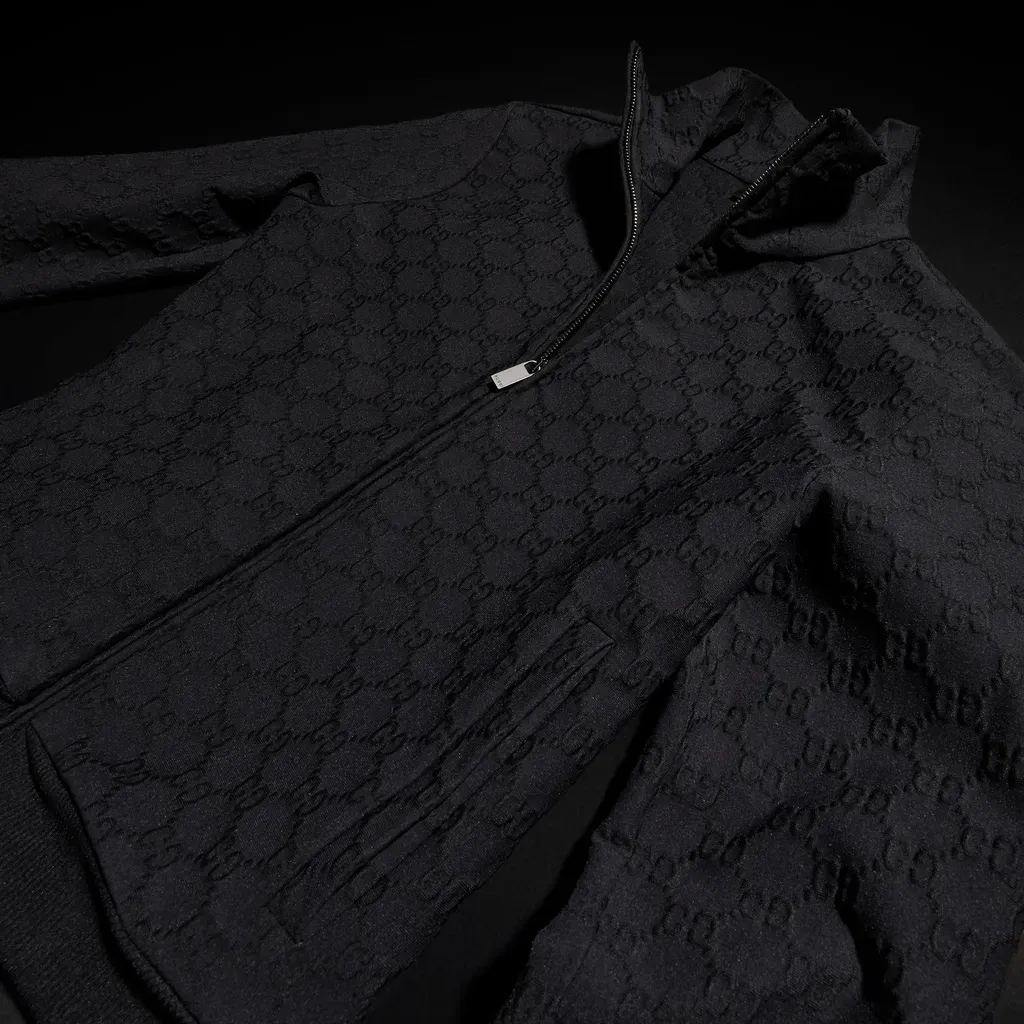Gg Jersey Jacquard Zip Jacket