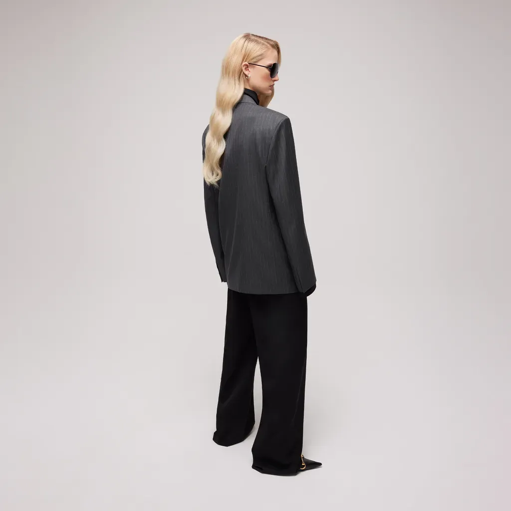 Pinstripe Wool Jacket