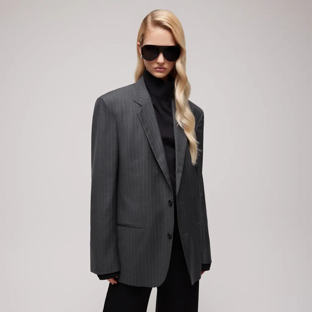 Pinstripe Wool Jacket