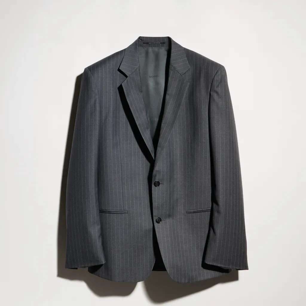 Pinstripe Wool Jacket