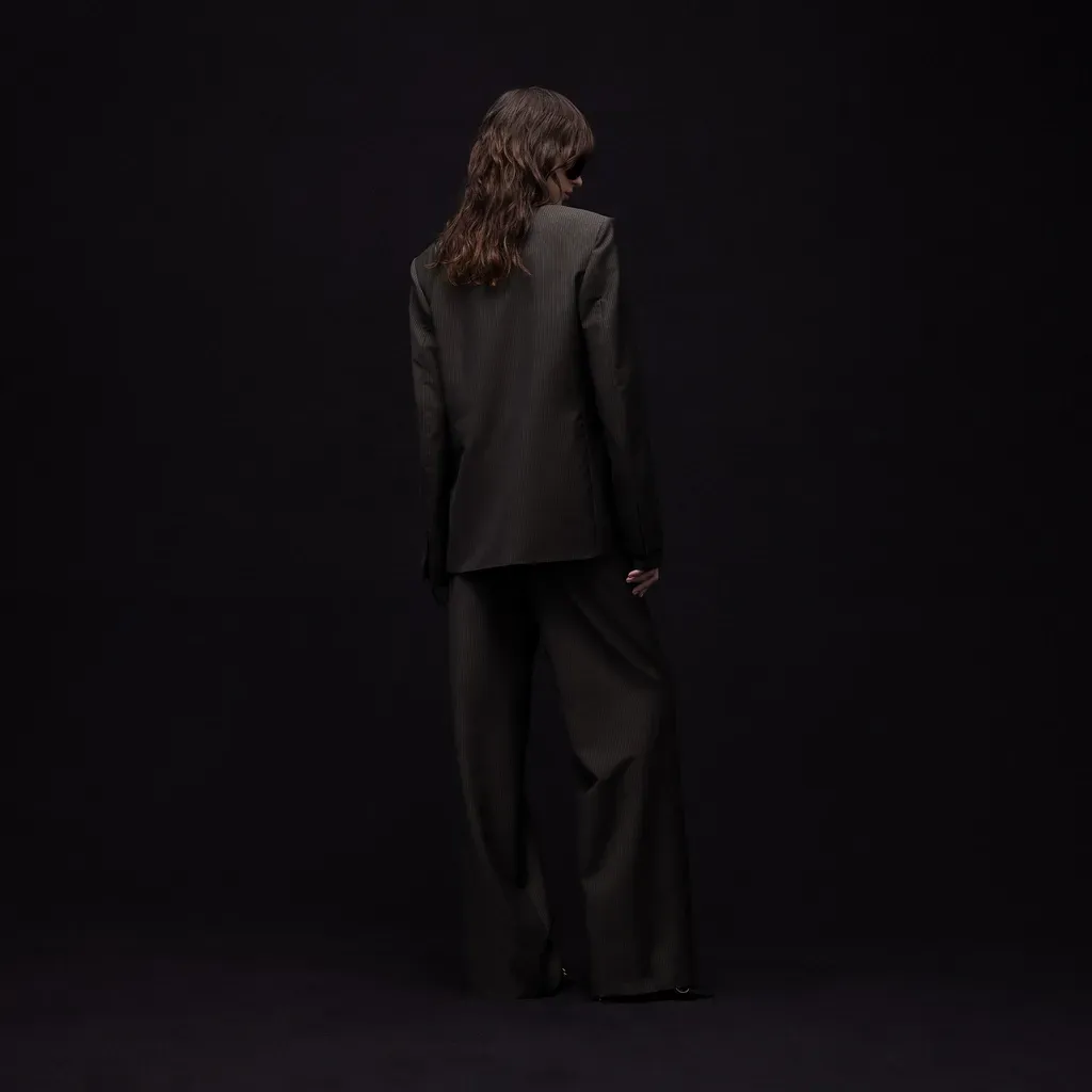 Pinstripe Wool Mohair Jacket