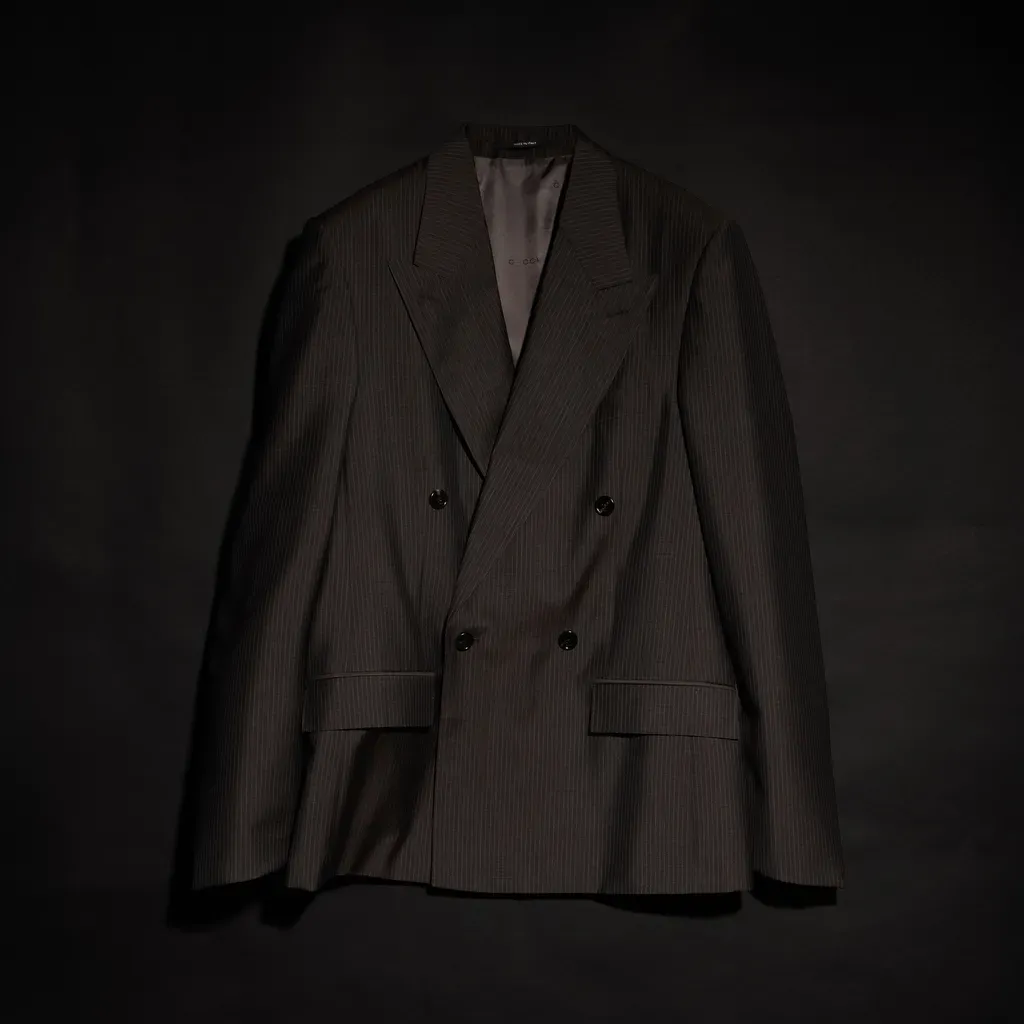 Pinstripe Wool Mohair Jacket