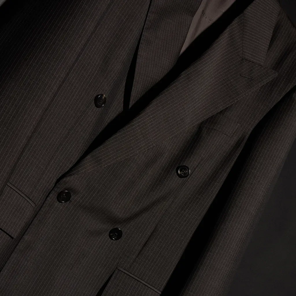 Pinstripe Wool Mohair Jacket