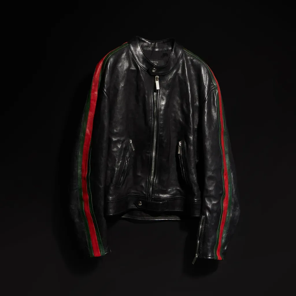 Buffalo Leather Biker Jacket With Web
