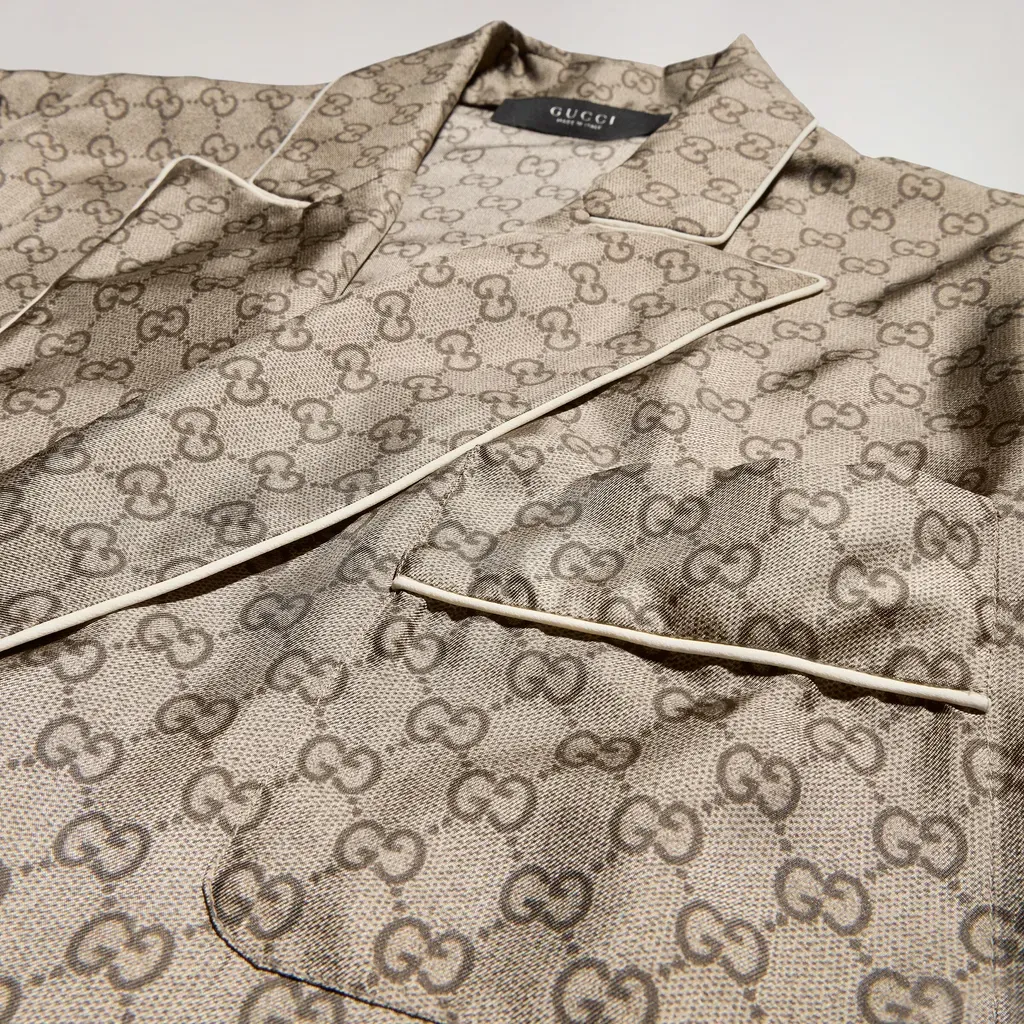 Printed Silk Twill Shirt