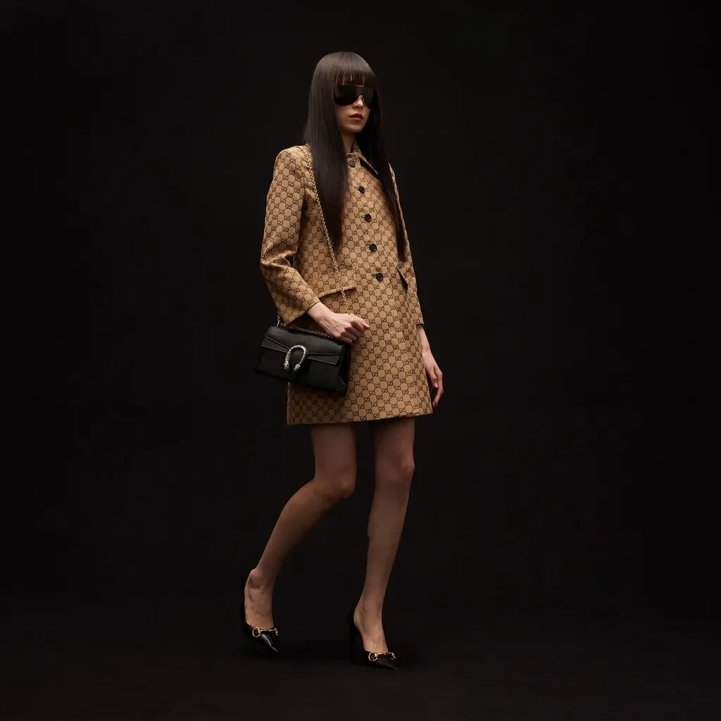 Gg Cotton Canvas Coat