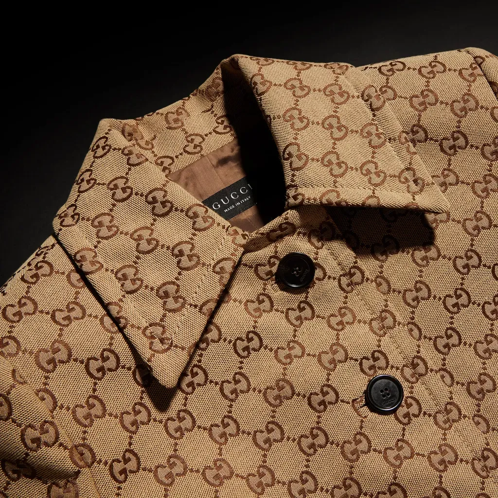 Gg Cotton Canvas Coat